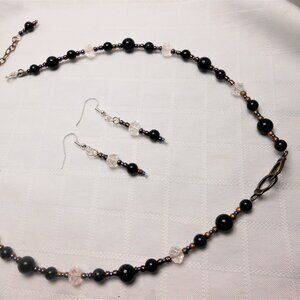 No. 2 Handmade jewelery set with cuff necklace and earrings